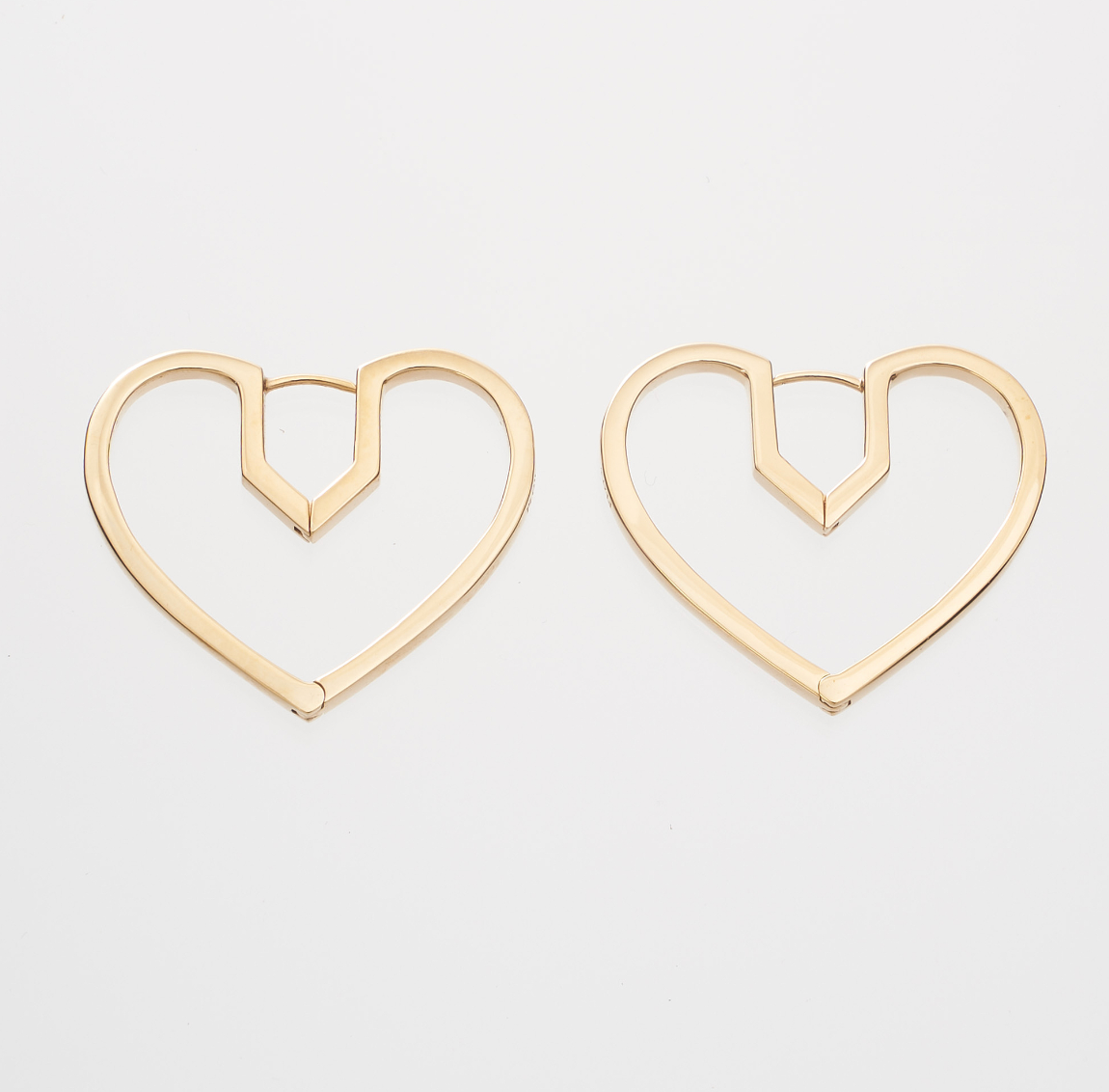 Hug Heart Hoop Pierce M -Gold-
