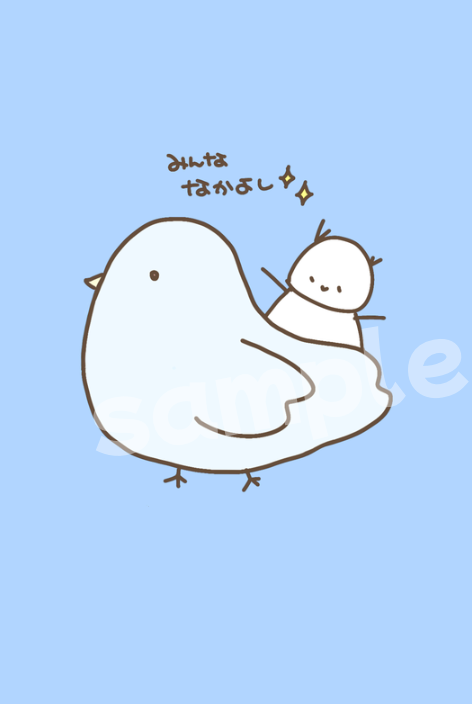 <受注アイテム>ヴィヴィくんとへいわてん:Tシャツ(ハト)