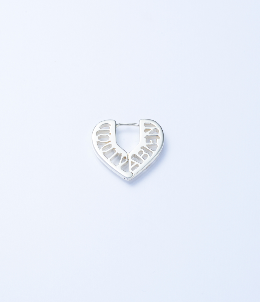 Lettering Heart Pierces -Silver-