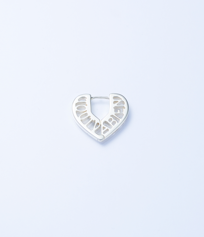 Lettering Heart Pierces -Silver-