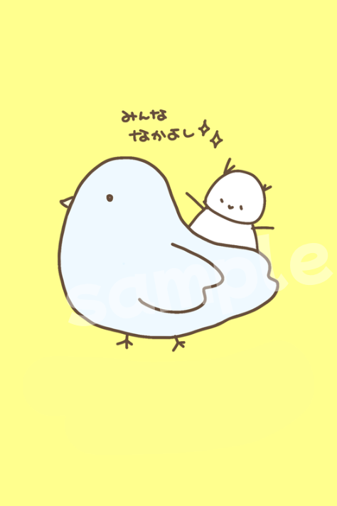 ＜受注アイテム＞ヴィヴィくんとへいわてん：キャンバスアート（ハト）