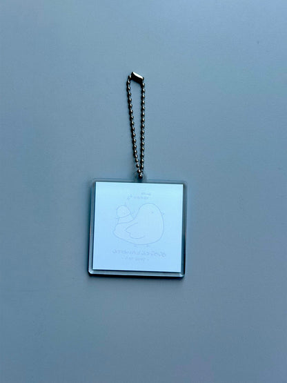 ヴィヴィくんとへいわてんグッズ：アクリルキーホルダー（あお・ハト）